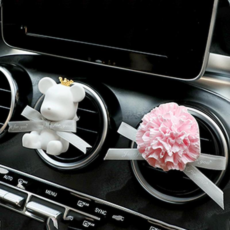 

Interior Decorations Car Temperament Perfume Clip Air Conditioning Tuyere Cute Bear Outlet Clamp Decoration Accessories