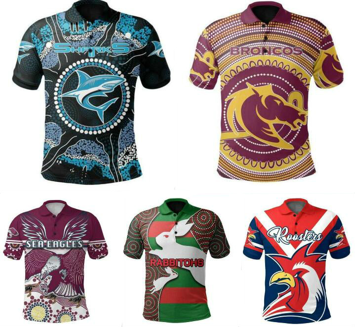 

20-21 Australia All teams rugby soccer Jerseys International Ru gby League shirt Casual sports polo big size:S-5xL ., Black;gray