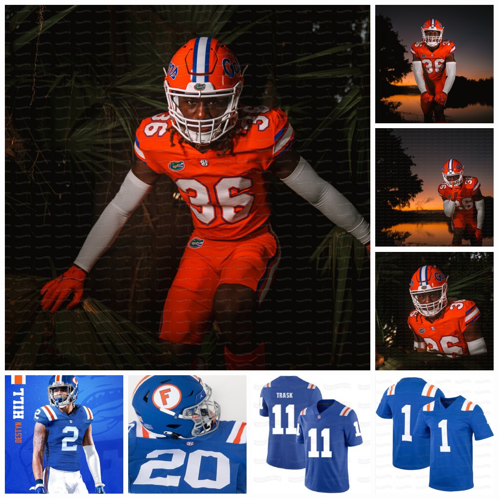

FLORIDA GATORS 2021 Throwback KYLE TRASK DAMEON PIERCE KYLE PITTS VENTRELL MILLER KADARIUS TONEY Richardson JONES WRIGHT NCAA College Football Jersey, 2021 throwback youth s-xl