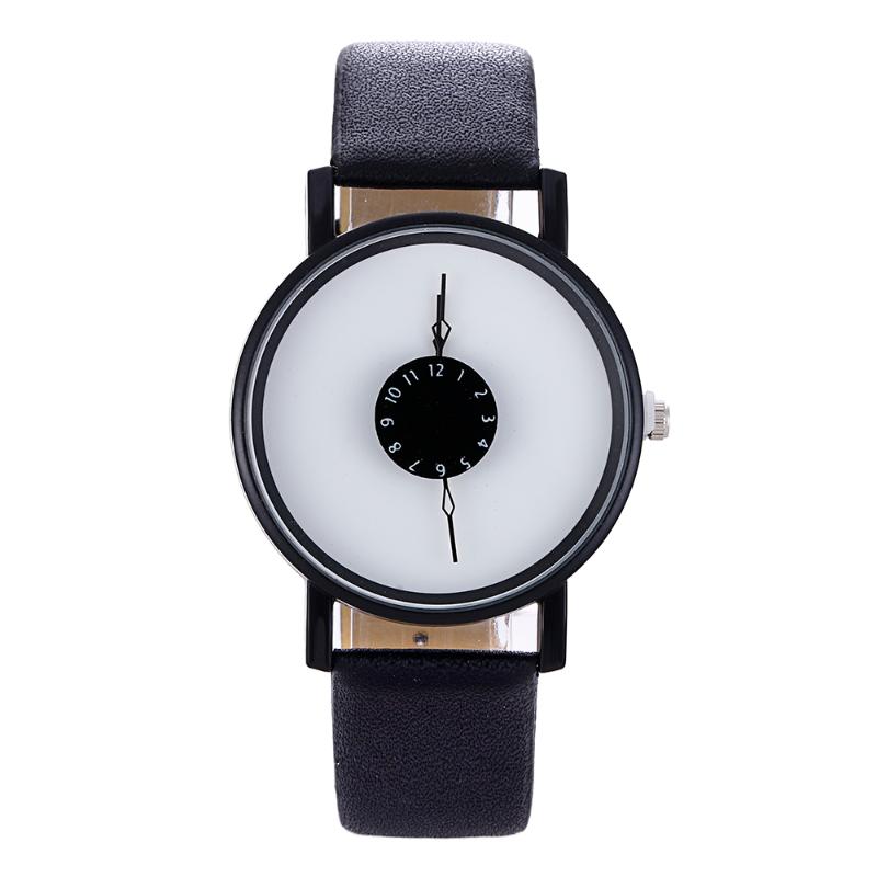 

Wristwatches Women Leather Watch Fashion Casual Ladies Watches Personality Quartz Brand Wristwatch Horloges Vrouwen Montre Femme, Black