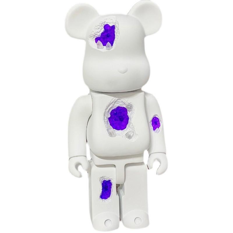 

HOT 400% 28CM Bearbrick The Resin of Erosion destroys Crystal Bear Fashion bear figures Toy For Collectors Be@rbrick Art Work model decorati