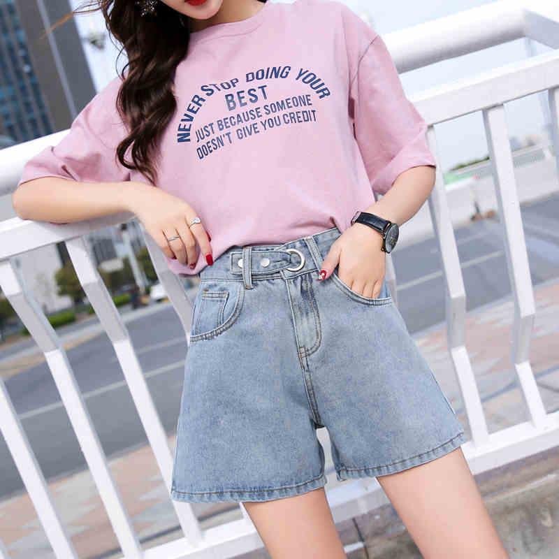 

Summer Beige Beach Style Womens Shorts Denim High Waist Sexy Short Wide Legs Street Black Blue Women
