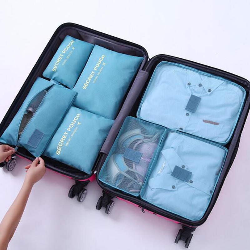 Duffel Bags High Quality Fabric Oxford 7 Piece/set Travel Bag Waterproof Organizer Packing Padded Pcs-image-703320661