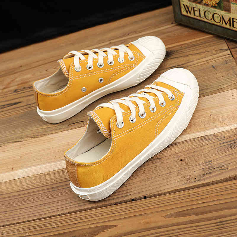 

Dress Shoes 2021 Autumn and Winter Vulcanized White Women's Couple Low-top Casual Single Women Canvas XM415 CL22, Black