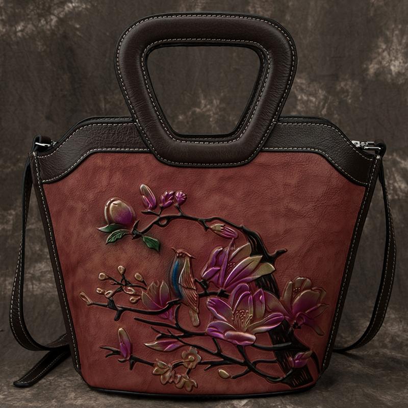 

2021 New Vintage Woman Bag Designer Casual Women Genuine Leather Handbags Fashion Women's Shoulder Messenger Bags