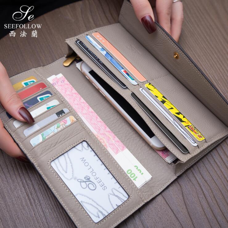 

Factory wholesale women brand shoulder bag simple multi-card printed womens purse sweet gold bow long wallet Joker multifunctional leather envelope wallets, Green2-small(boutique box)
