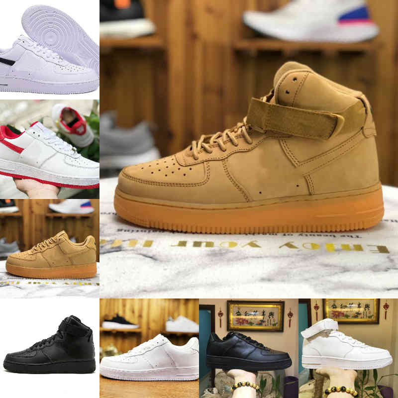 

Wholesale 2021 New Designers Outdoor Men Low Skateboard Shoes Cheap One Unisex 1 Knit Euro Airs High Women All White Black Sports Shoes V514