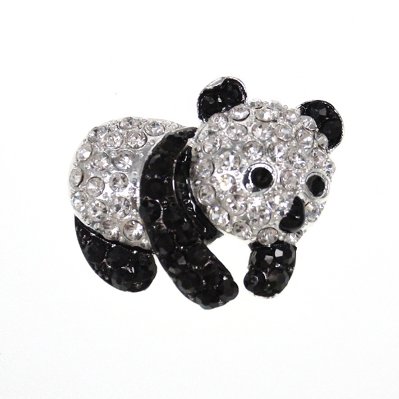

Fashion Unique Crystal Rhinestones Giant Pandas Animal Brooch Pin
