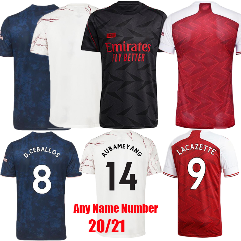 

Adult shirt TIERNEY 20 2021 Arsen 424 soccer jersey CEBALLOS HENRY DAVID LUIZ maillot de foot, Black
