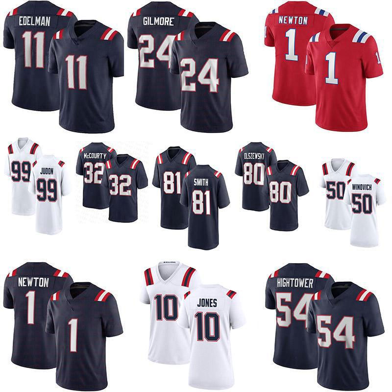 

10 Mac Jones Football Jersey 1 Cam Newton 11 Julian Edelman Matthew Judon Jonnu Smith Stephon Gilmore Gunner Olszewski Devin McCourty Chase Winovich Women Youth, Mens