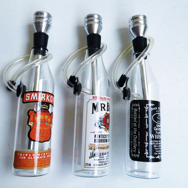 

Mini Style Shisha Smoking Glass Water Pipe Aluminum Metal Downstem Tobacco Pipes Oil Rig Wax For Smoking gravshop