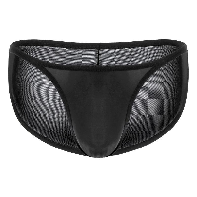 

Underpants Mens Sexy Cock Pouch Briefs Transparent Mesh Bikini Panties Low Rise Malebbreathable Underwear Exotc Lingerie Plus Size, Black