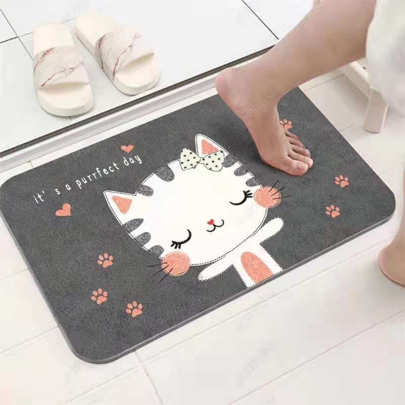 

Wer absorbing door toilet, cartoon doorm the door, carpet mat in household bedroom, easy to take care of