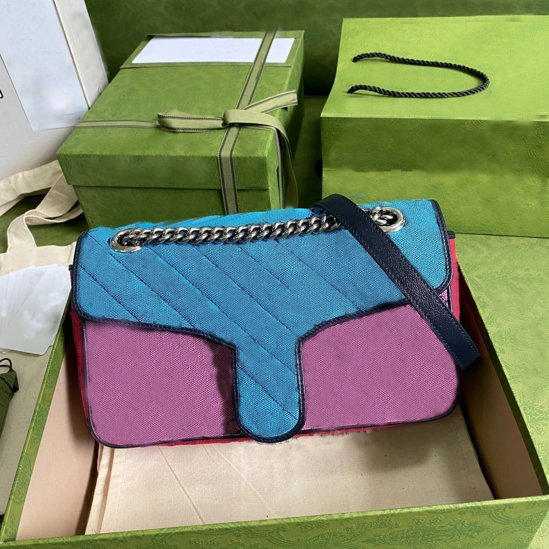 

Women Luxurys Designers Bags Fashion Leather Hand Messenger ShoLuxury Designer high quality bag womens straddle single shoulder chain leisure fashionulder, Plum