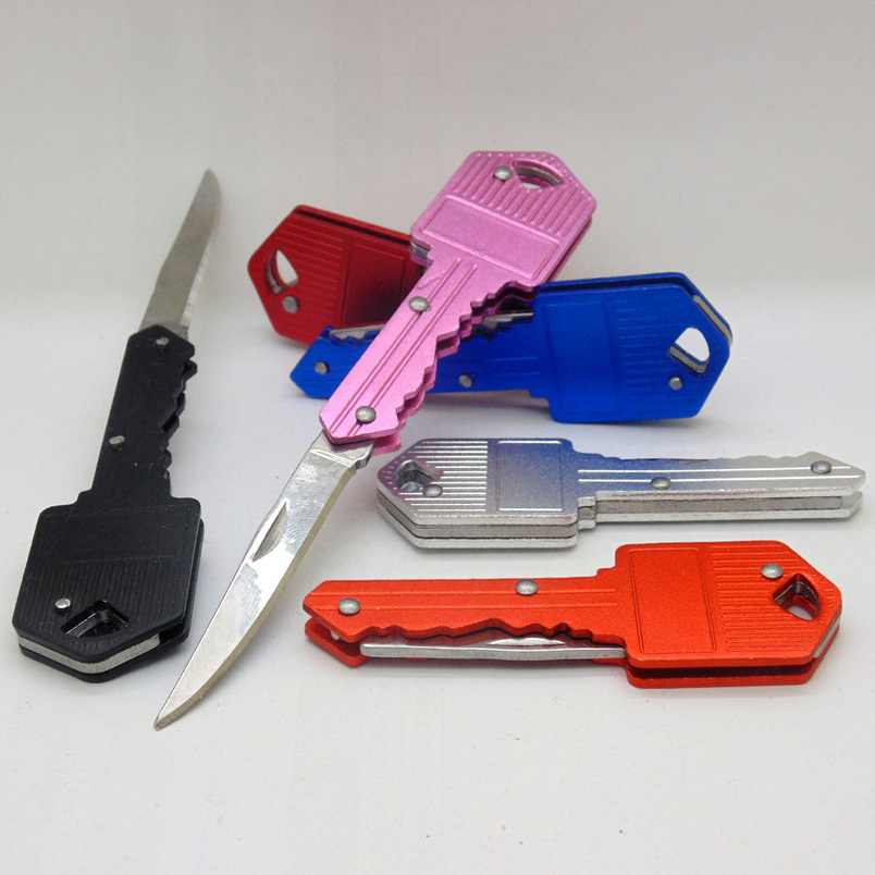 

Multifunctional Key Chain Knife Mini Folding Fruit Knives Outdoor Saber Swiss Self-defense EDC Tool Gear 6 Colors