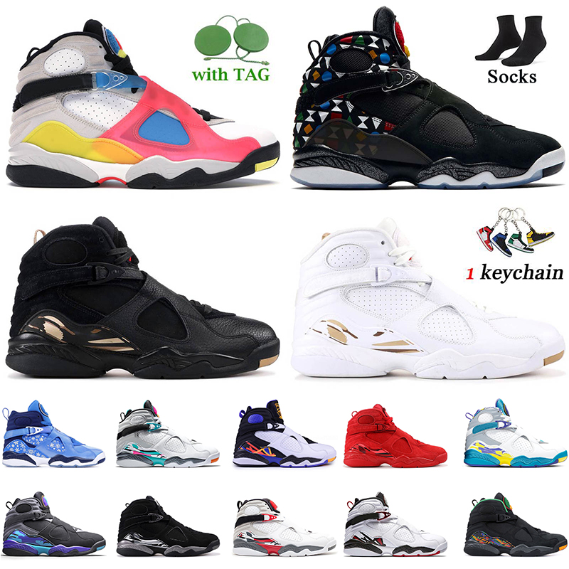 

Fashion Jumpman 8 8s Mens Basketball Shoes Quai 54 OVO Black SE White Multicolor South Beach Three Peat Valentines day Countdown Pack Chrome Trainers Sneakers Sports, #6 valentines day 40-47