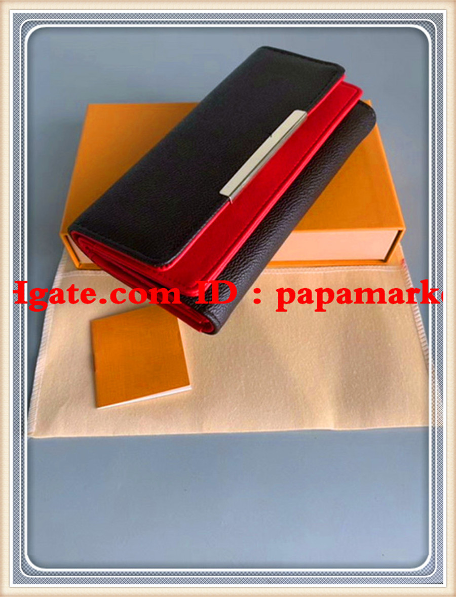 

High Quality Womens Iconic Fashion Long Wallet Coin Purse Card Case Holder 011, Red;black