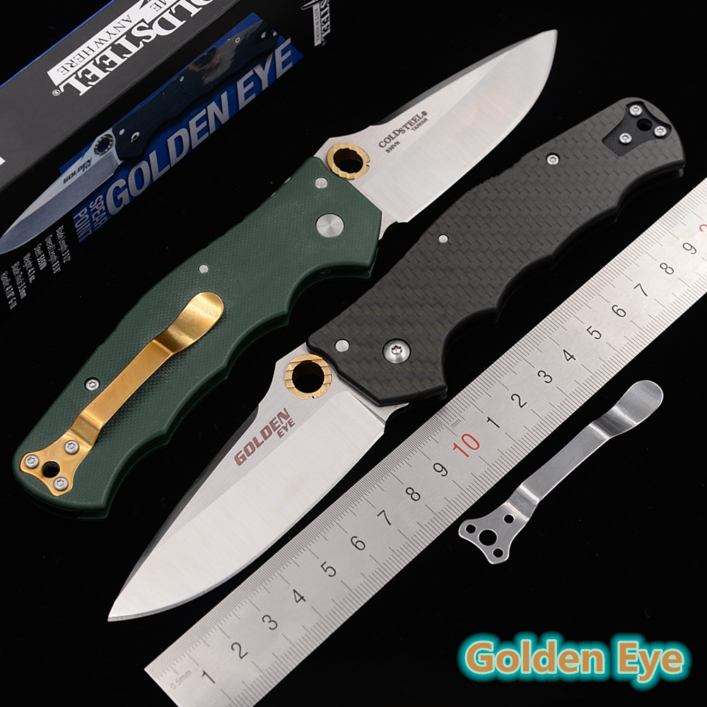 

COLD STEEL knife 62QCFB Golden Eye Mark S35VN Blade Carbon Fiber / G10 Handle Outdoor Tactical Camp EDC Tool Pocket ZT Folding Knifes