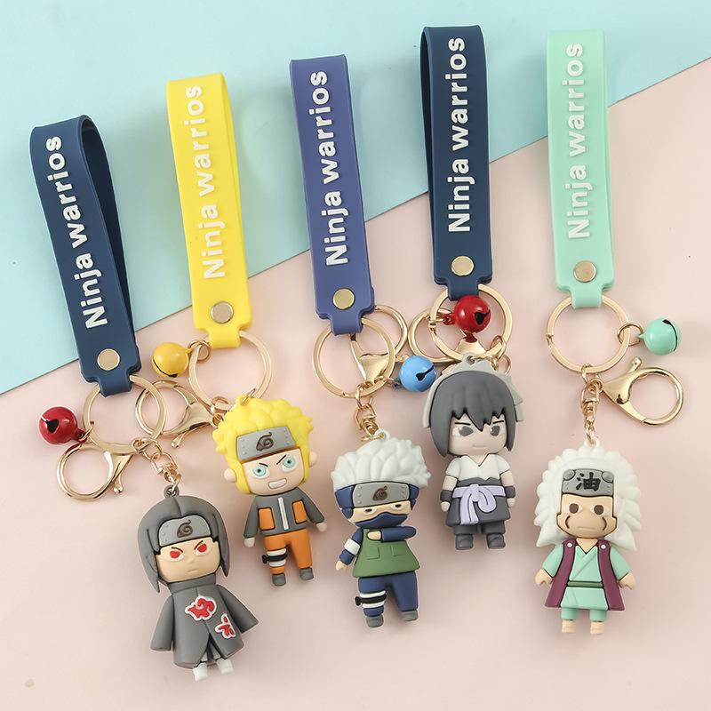 

Keychains Ninja Elmo Bag Keychain Sleutelhanger 3D PVC Anime Toy Doll Car Key Chain Handbag Pendant Keyring Jewelry Friends Gift Llaveros