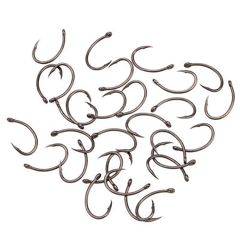 

Fishing Hooks 30pcs Stainless Steel Barbed White Strong Big Game Fish Tuna Bait Fishhook Size 6#