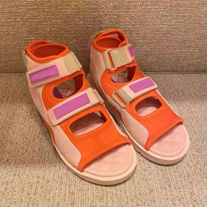 

Europ Classic High heeled sandals Coarse flat shoes leathe rluxuryr Suede woman Metal buckleColor matching des Sexy, Black