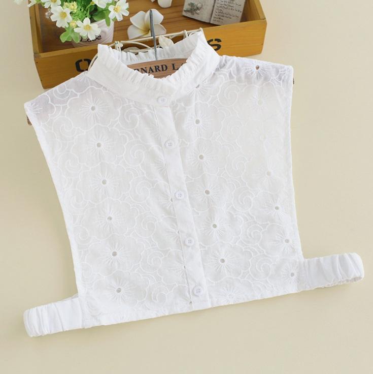 

Chokers Cute Ladies Women Detachable Lapel Sweater Fake False Collar Lacework Wavy Choker Necklace 2021