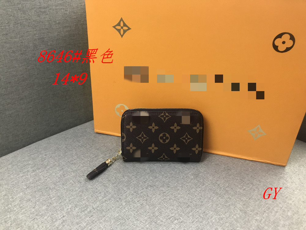 

LVLOUISVITTON VUTTON sd 8648 Brand Luxury Wallet Women's Handbag Passport Holder Pu Cell Purse Fashion Men Designer Wallet, Red;black