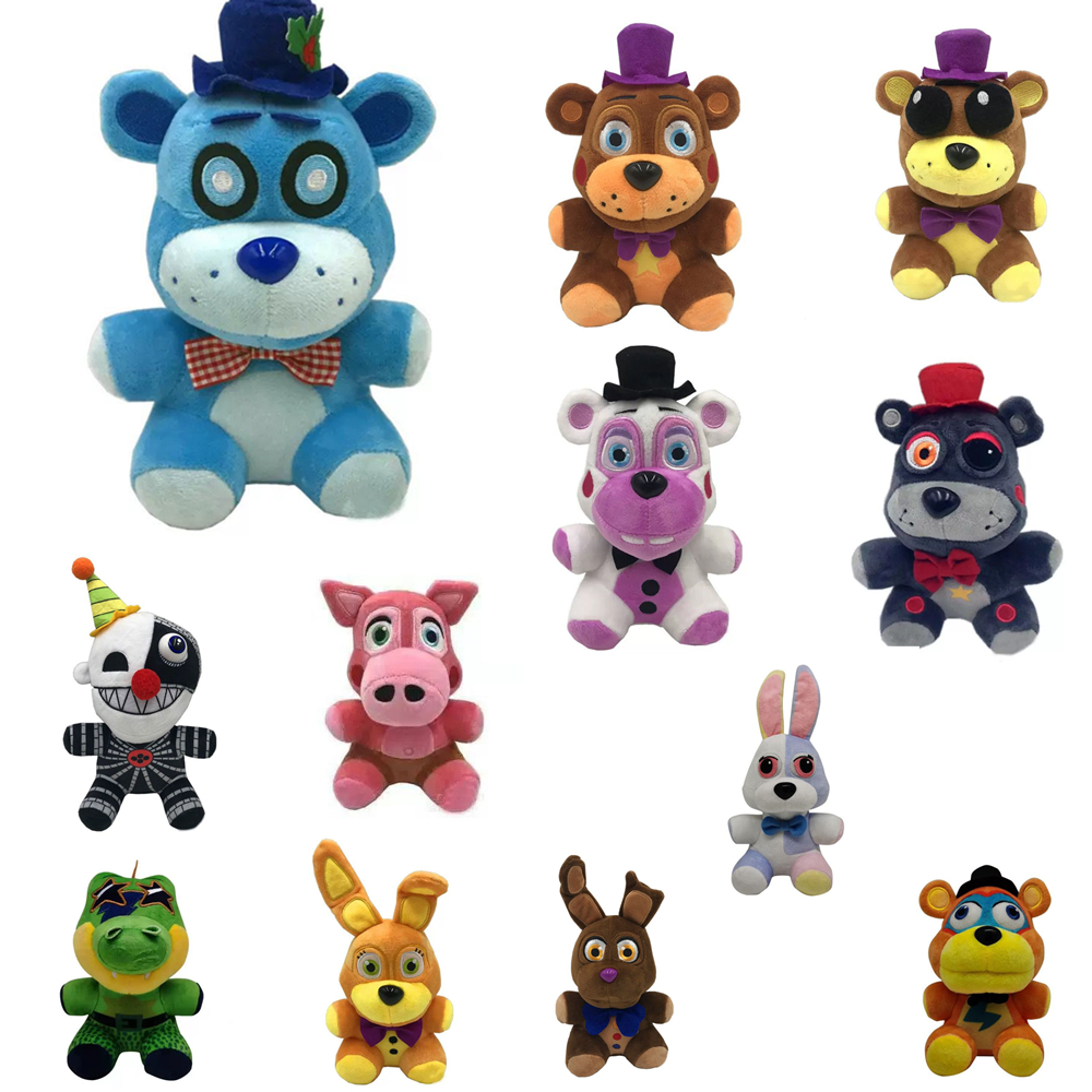 

New FNAF Plush Toys Kawaii Stuffed Freddys Animal Bear Duck Fox Soft Horror Game Freddys 5 Nights Toy Cute Peluche Gift For Kids, Fox 1