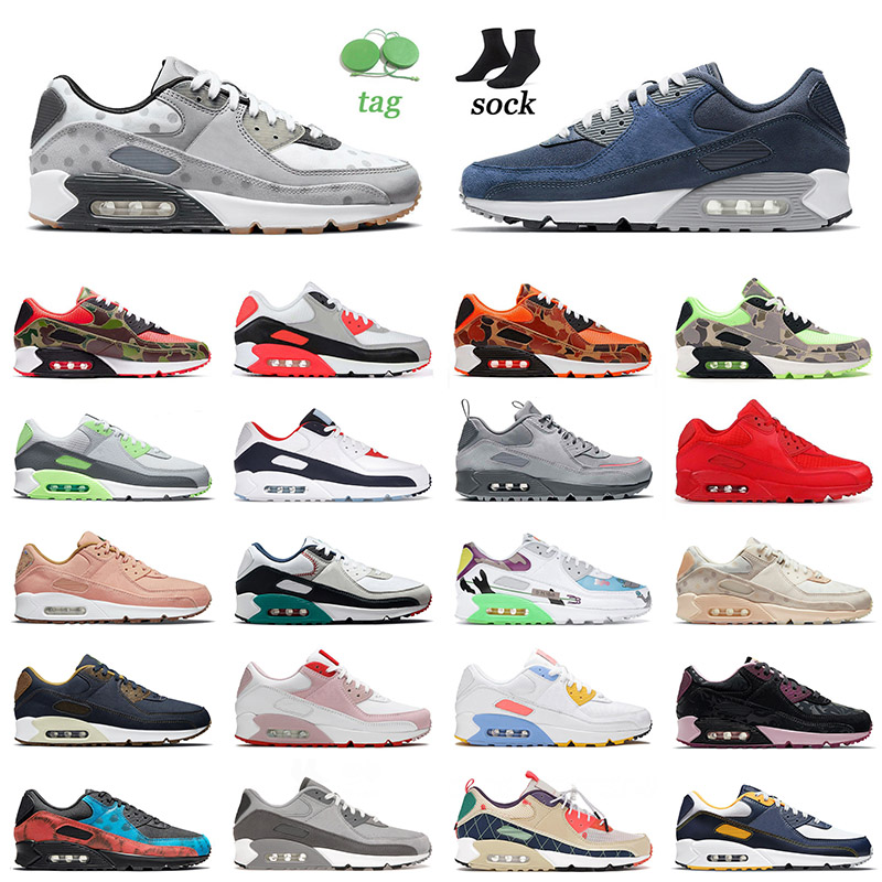 

2022 Arrival Sports 90 Running Shoes Mens Women White Polka Obsidian USA Michigan Split Aquamarine Cork Obsidian 90s Trainers Sneakers 36-46, A58 40-46 michigan
