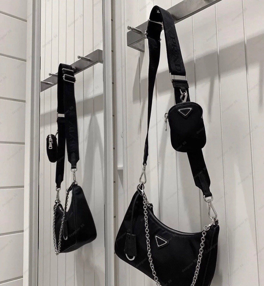 

Sale 3 piece high quality man womens Luxurys Designers bags handbags hobo purses lady handbag crossbody shoulder channel totes fashiondesigner bag2223, 1-black