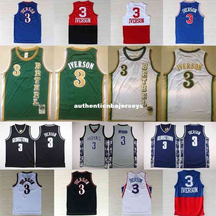 

AI Jersey 3 Georgetown Hoyas Basketball Jerseys AI College Shirt Black Blue White Red Green Gray Ncaa College