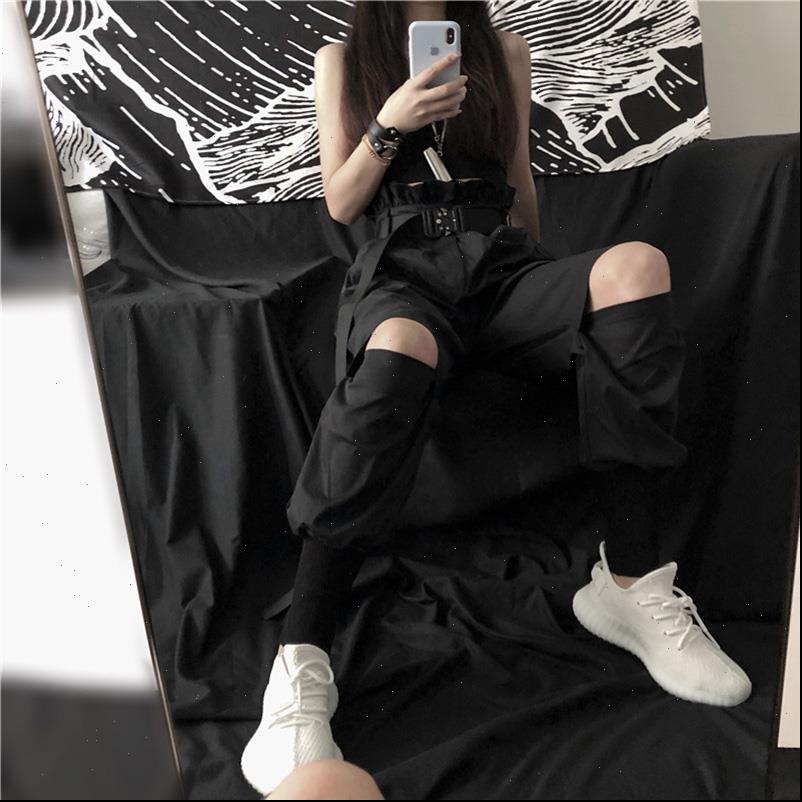 

harajuku women pant pants female high waist ankle length loose check harem beam feet pantalones jogger streetwear trousers ins punk, Black;white