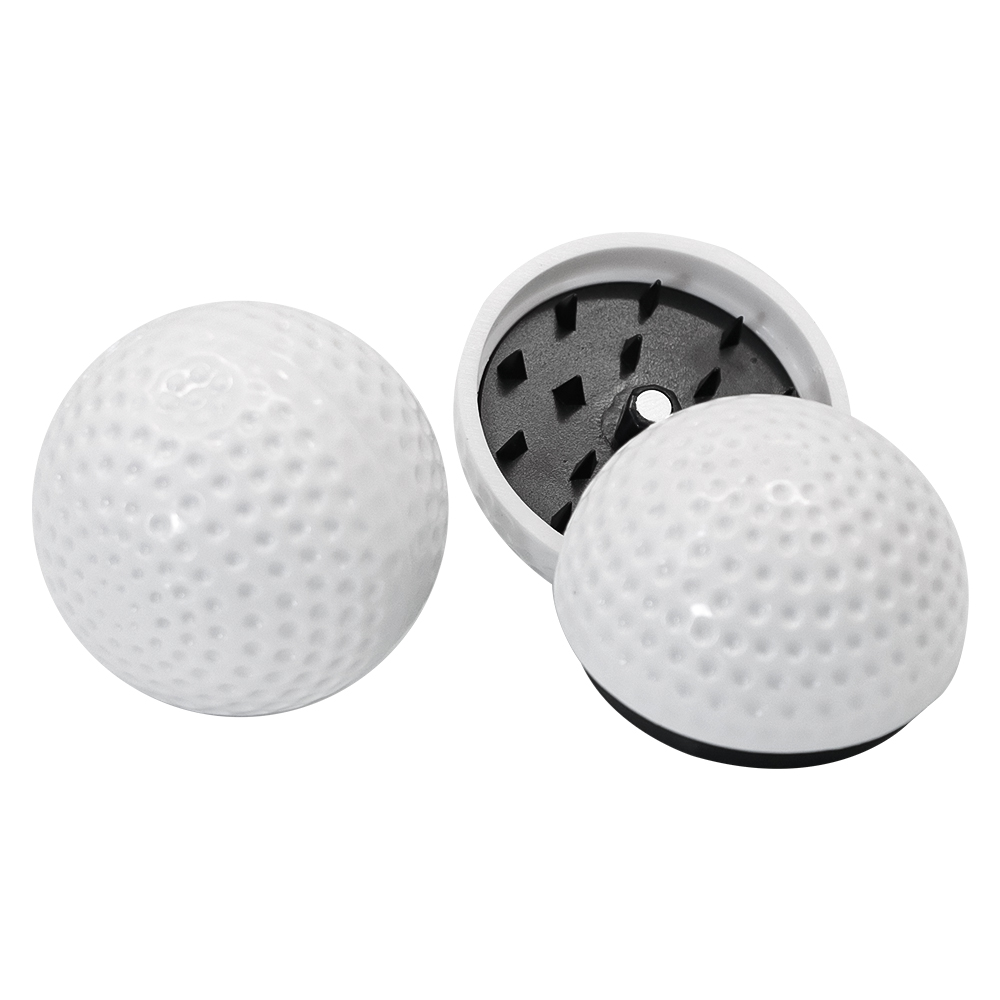 

43 MM Golf Ball White Acrylic Smoking Herb Grinders 1.7 Inch Mini Plastic Smoke Grinder Tobacco Accessories Factory Wholesale