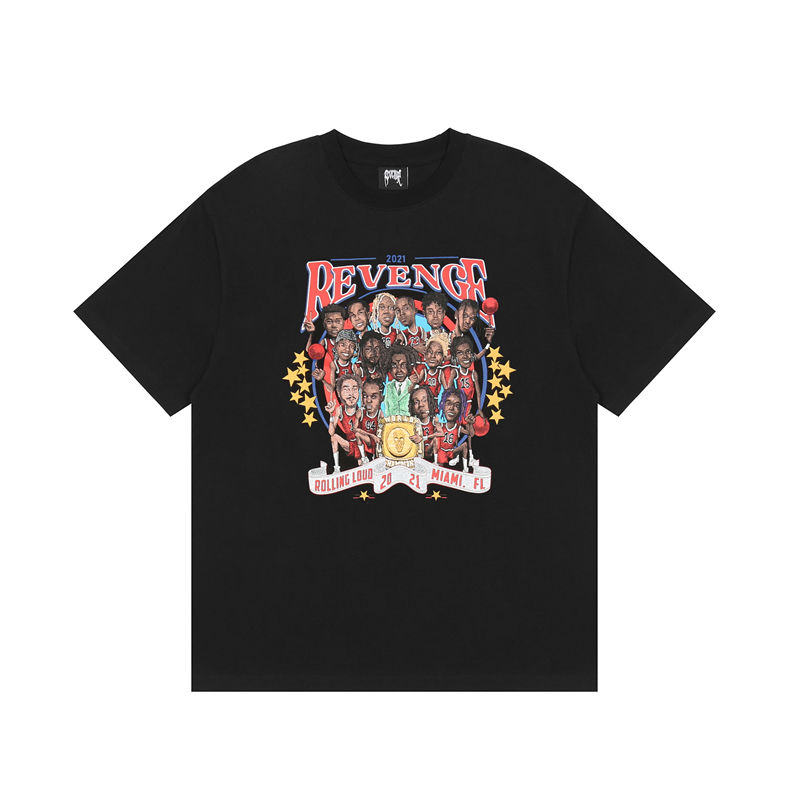 

2022ss T Shirts Men Women 1 Top Quality Print T-Shirt Tees Heavy Fabric, Black