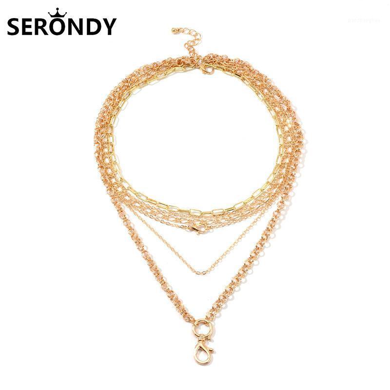 

Alloy Keychain Multilayer Punk Chains Necklace For Women Jewelry Collares Friends Gift 2022 Trend Aesthetics XL10194, Silver