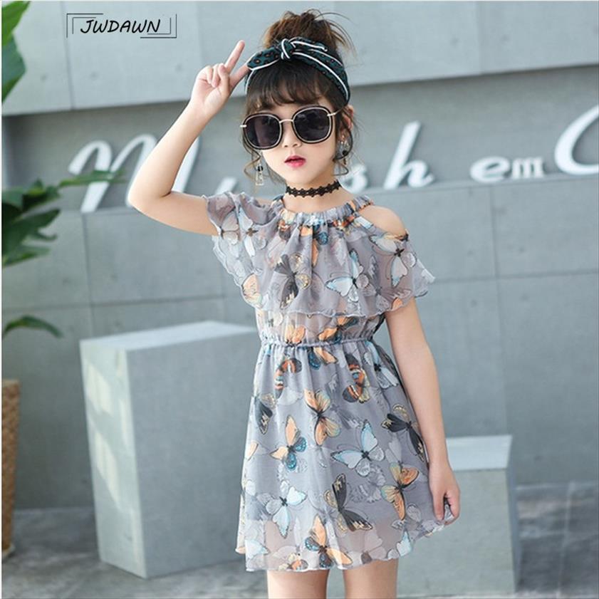 

flower girl floral butterfly dresses party girls princess summer teenagers clothes for vestidos, Red;yellow