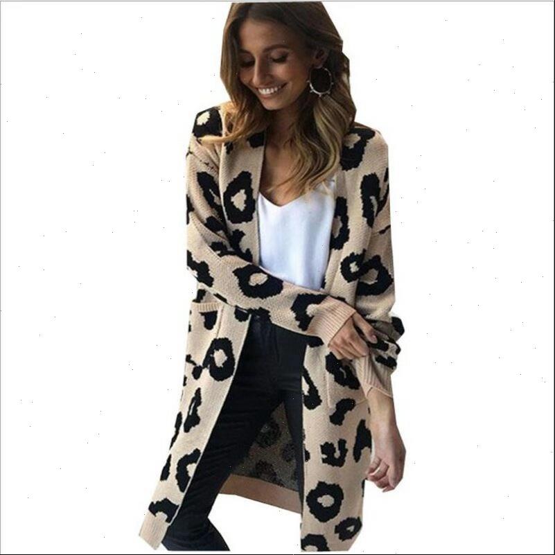 

Women Sweaters Leopard Cardigans Knitted Sweater V Neck Sexy Cashmere and Elegant All Match Jackets Drop, White;black