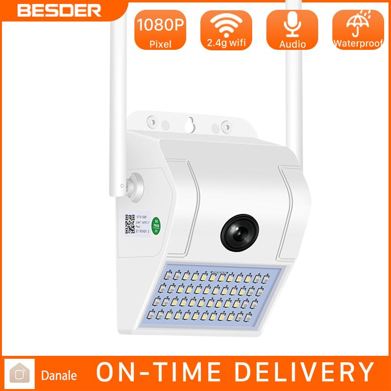 

Cameras BESDER 1080P HD Human Body Smart Induction Outdoor Wall Lamp IP Camera WiFi IR Night Vision Garden Wireless SD Card Clou