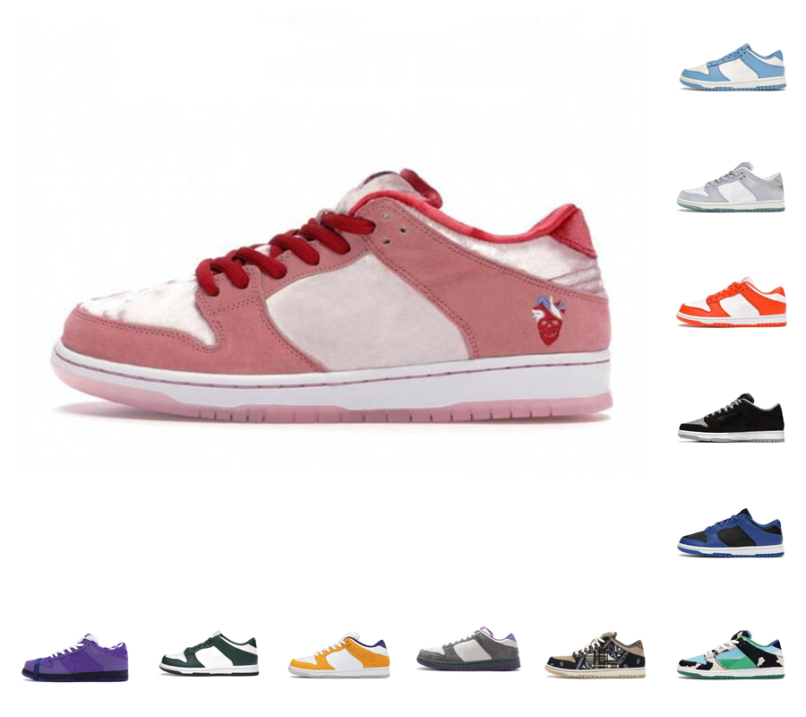 

2021 Latest SB Casual Shoes Men Women StrangeLove Grey Fog UNC University Blue Championship 1 Sneakers TS Chunky Sports Trainer Skateboard Mens Trainers, Original shoe box