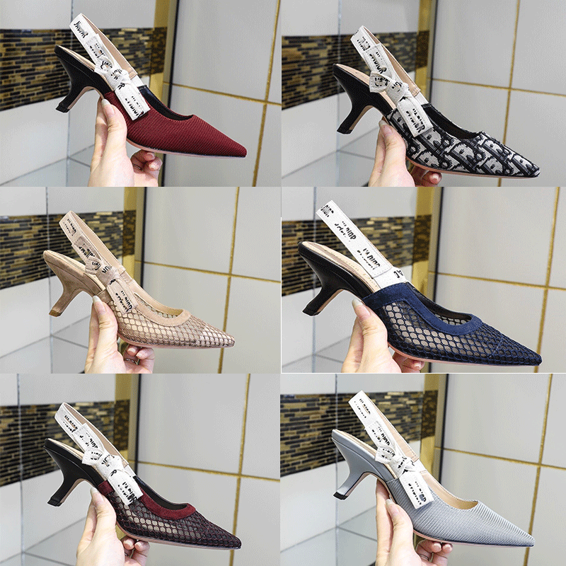 

Letter Bow High Shoe Women Runway Pointed Toe Low Heel Woman Gladiaor Sandals Lady Brand Design Mesh Flat Shoes P0wn#, Black