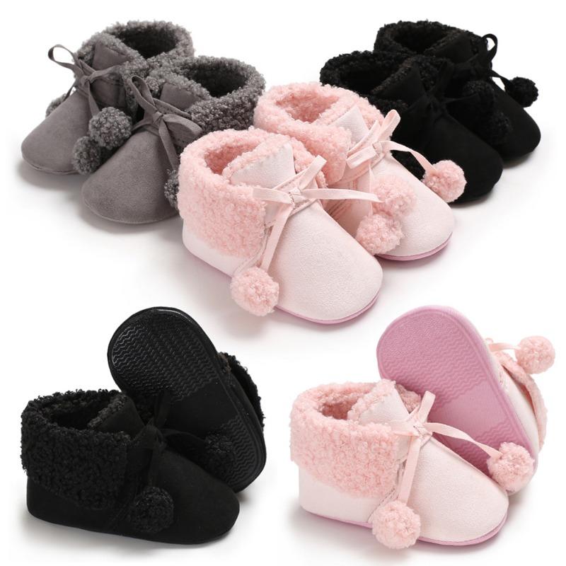 

First Walkers Winter Baby Shoes Boots Boys Girls Russian Infants Warm Booties Leather W