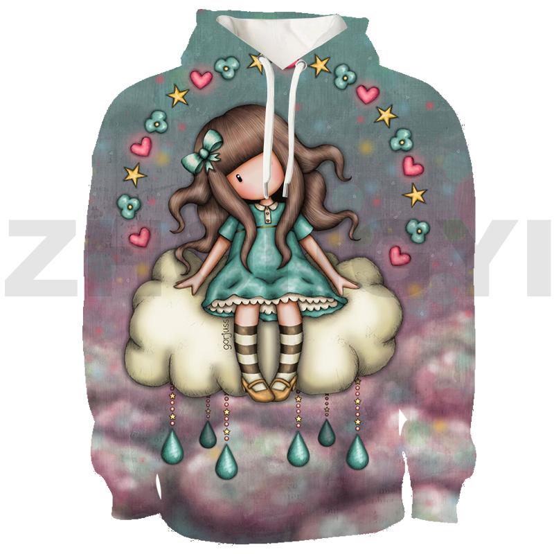 

Men's Hoodies & Sweatshirts Japanese Anime Santoro Gorjuss 3D Print Hoodie For Teens Fashion Casual Streetwear Women Kawaii Unisex Couple Cl, Black