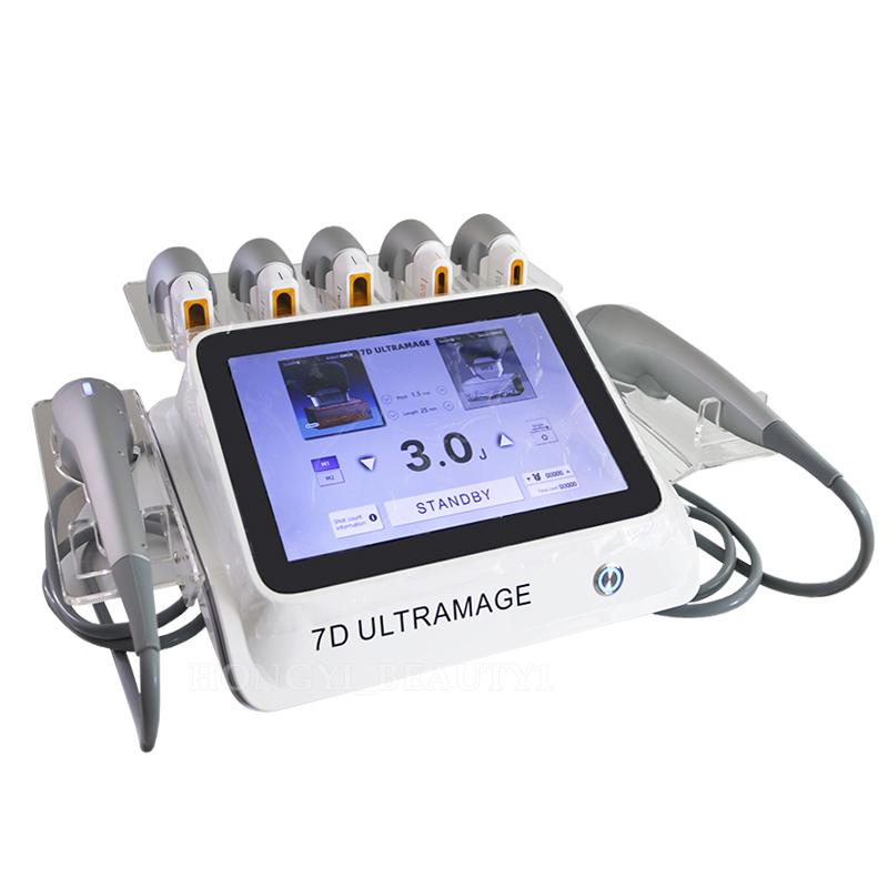 

7D HIFU Ultramage body Slimming Anti Wrinkle Face Lifting Machine FDA approval 2 Years warranty 7 Cartridges 20000shots