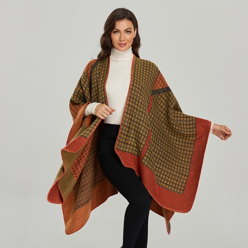 

Scarves 2021 Adult Women Jacquard Fashion Pashmina Autumn Winter Cape Cashmere Blend Echarpes Foulard Soft Cachecol Feminino