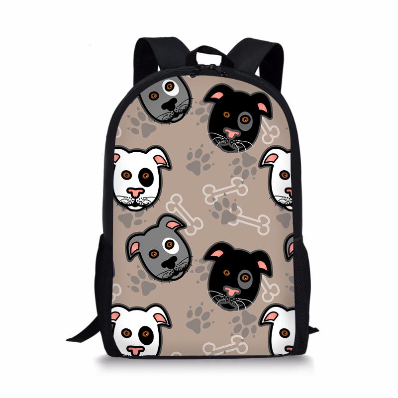 

Cute Boxer Dog Print Kids Backpack Canvas Travel Children School Bag For Teenage Girls Boys Fashion Book Bags Rucksack Wholesale