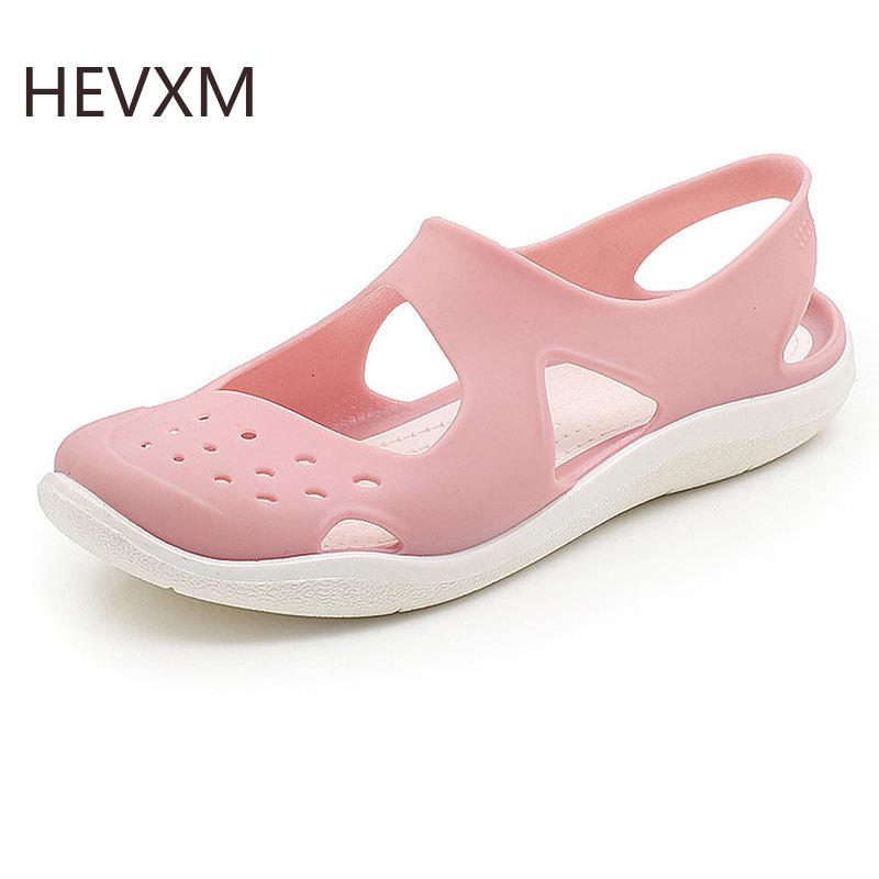 

Women's Sandals 2021 Fashion Lady Girl Summer Women Casual Jelly Shoes Hollow Out Mesh Flats Beach, Black