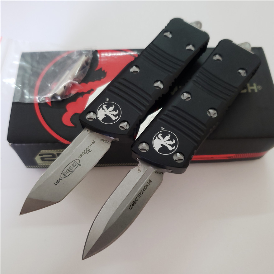 

Good Price! MT 5.4" Exocet 204P Automatic High-End Quality knife aviation aluminum CNC Stonewash D2 blade Wallet Give Pocket Knives