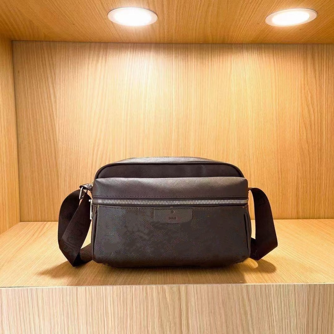 

Designer Shoulder Bags Leather Men's Fashion Wallet Coin Purse Handbags Black/Brown Classic Mens Luxury Bag, Red;black