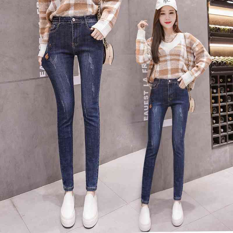 

Sexy Butt Lift Jeans Women Skinny Bodycon High Waist Denim Pants Push Up Hip Pencil Stretch Street Trousers 210603, Blue