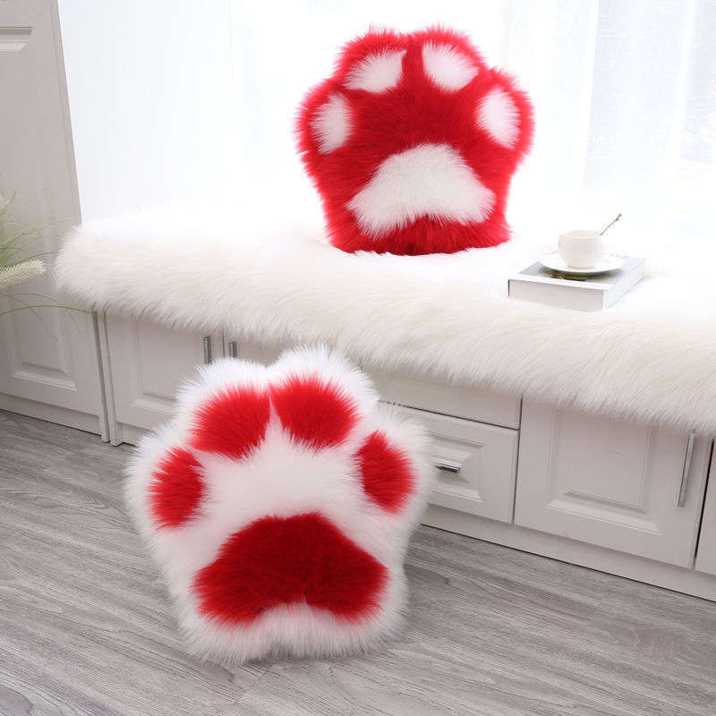 Cute cat paw pillow bear personality creative toy cushion sofa family plush toys bedside chair backrest 50cm-image-691644485